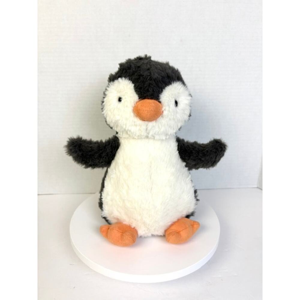 Jellycat Peanut Penguin Plush Medium 9" Authentic Stuffed Animal Toy Grey White